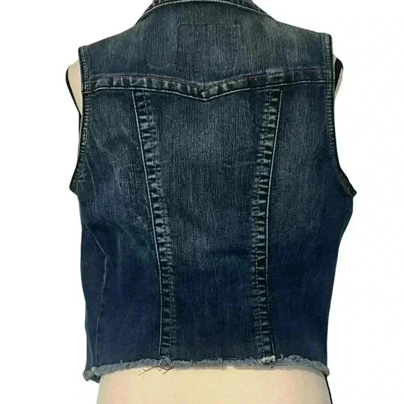 Maurices Blue Denim Vest Women’s size medium - Picture 3 of 7
